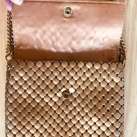 Vintage Whiting & Davis Bronze Metal Mesh Clutch Purse - Picture 4 of 6